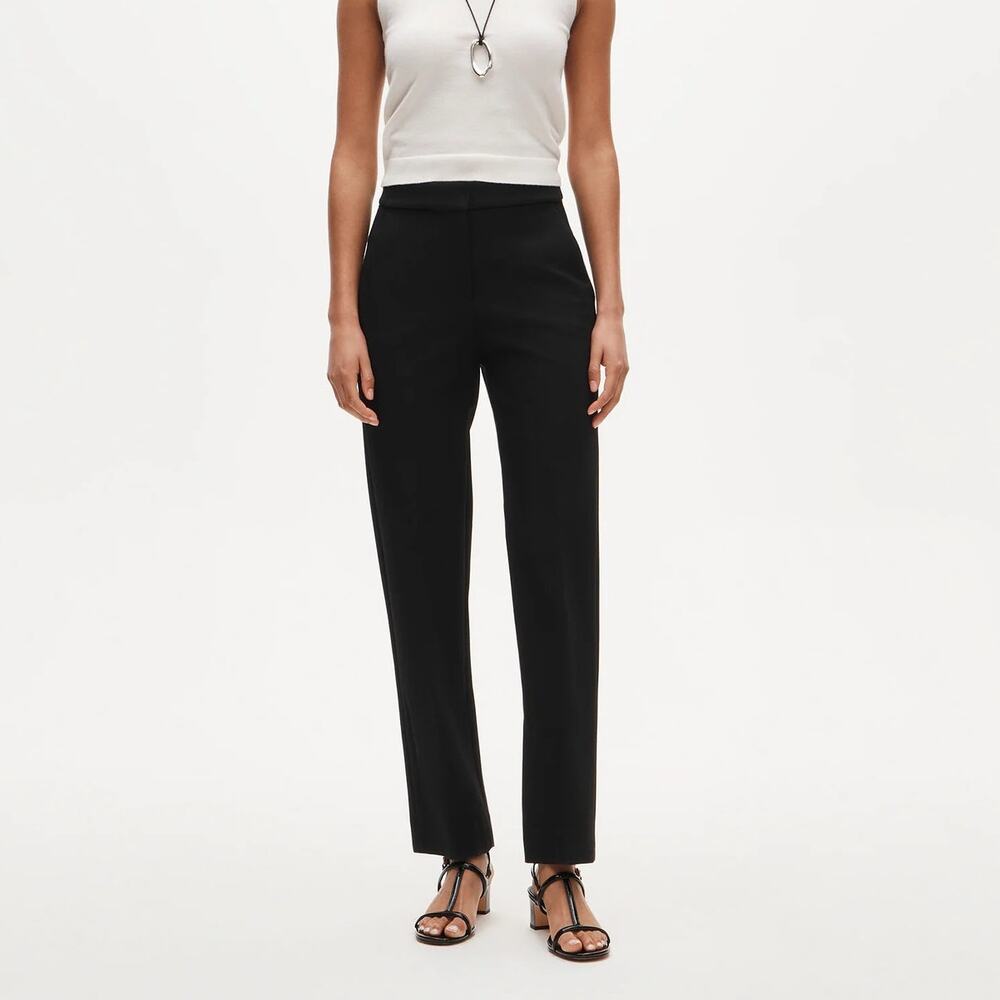 J.Crew Kate Straight Leg Pant Four Season Stretch Black Size 4 Tall NWT